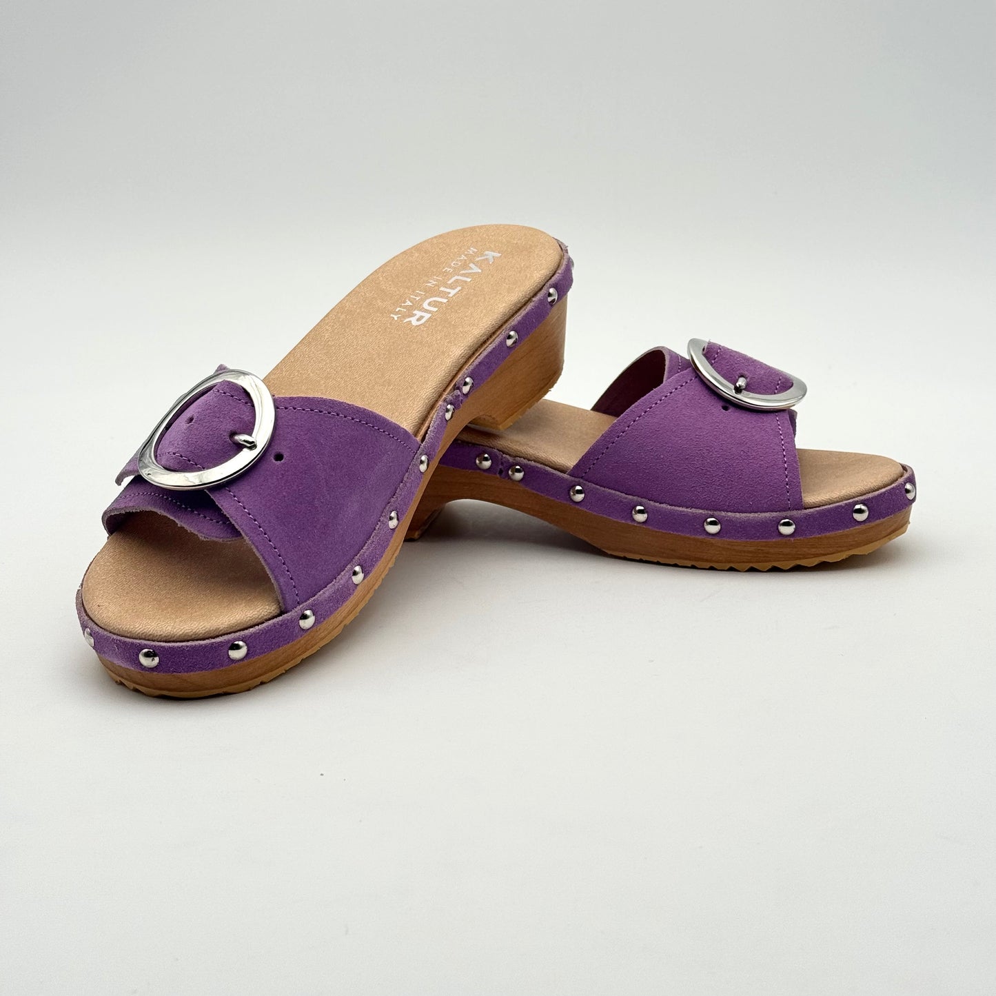 Kaltur stud trim clog sandal